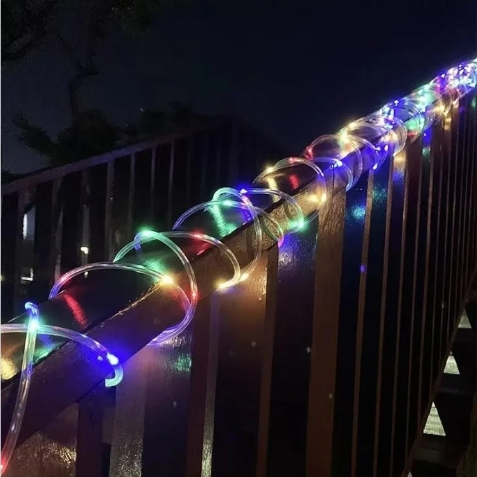 32.8 ft Solar-Powered Outdoor String Light Tube Design Outdoor - photo 4