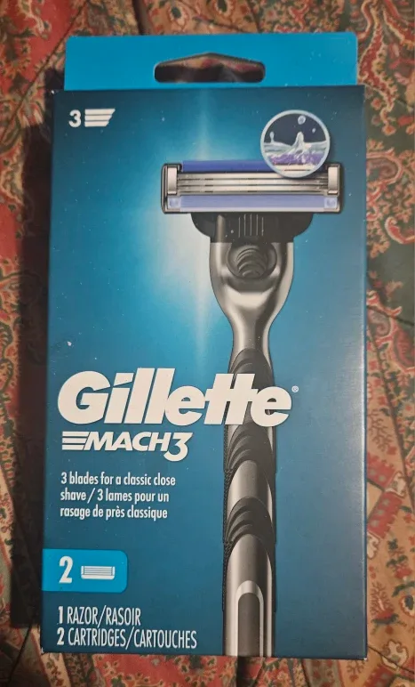 Gillette MACH3 Razor with 2 Cartridges - New