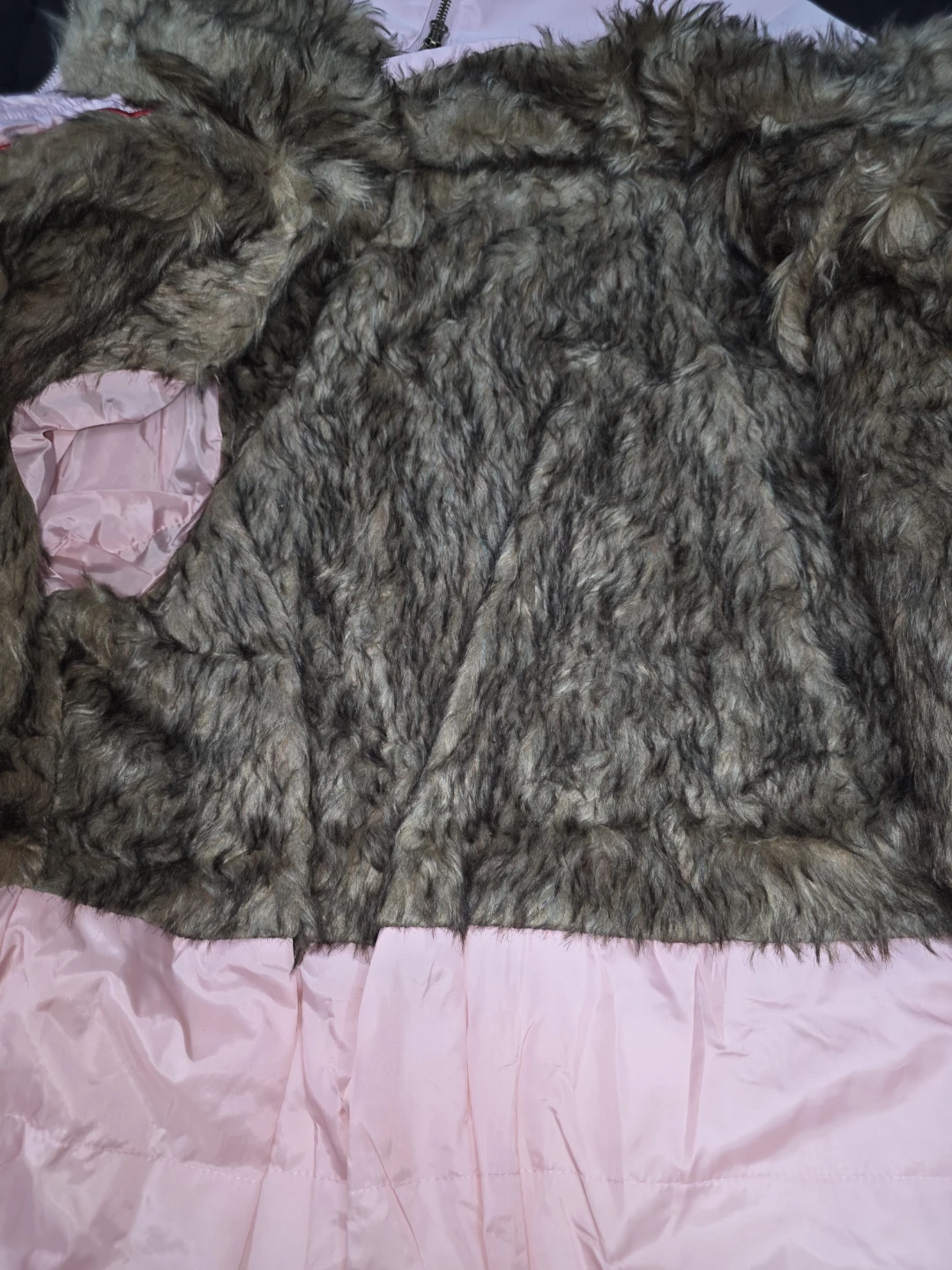 Pink Puffer Duck Down Jacket with Faux Fur Hood - photo 4