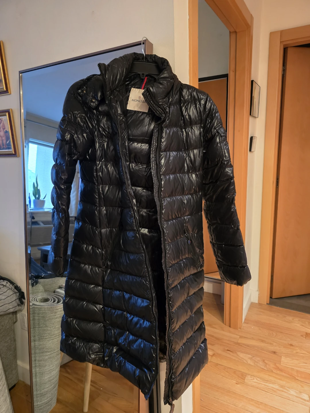Moncler Black Padded Down Coat