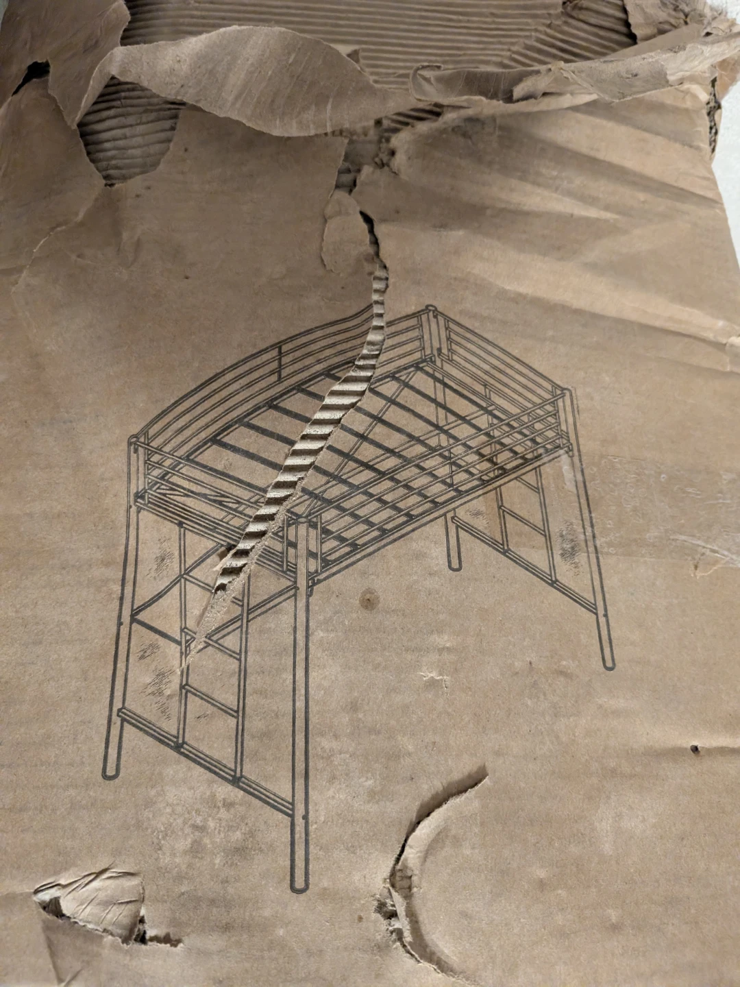 Black metal Twin Loft Bed with Desk - photo 5