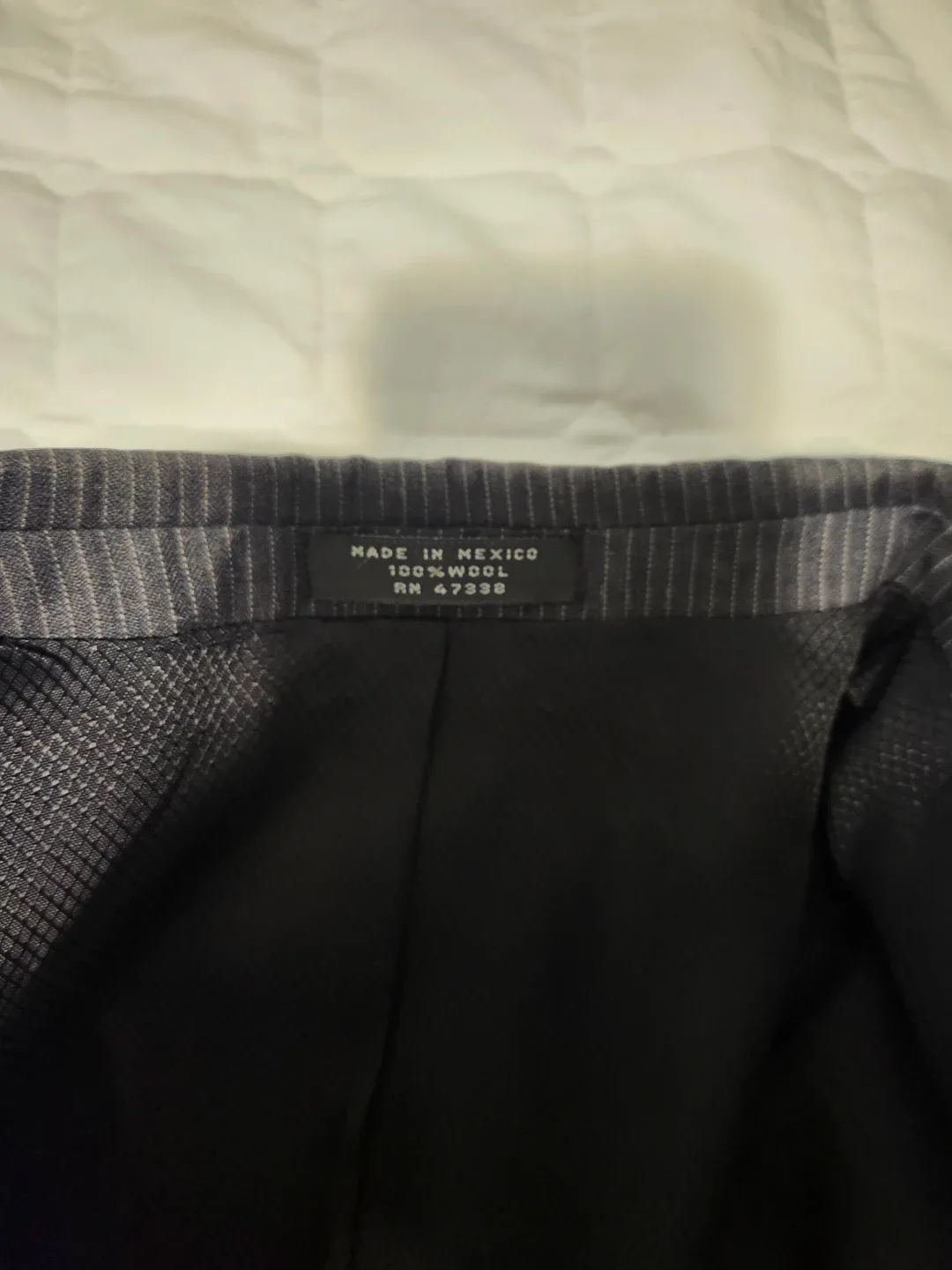 Men's Pinstripe 100% Wool Suit Jacket