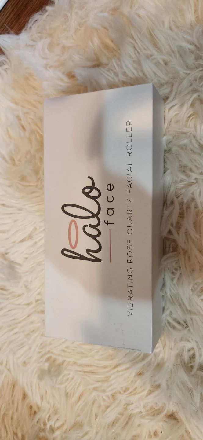 Halo Face Vibrating Rose Quartz Facial Roller - photo 2