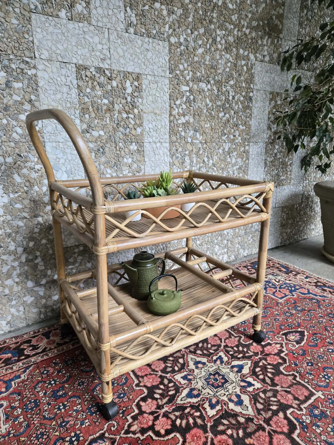 Bamboo Bar Cart