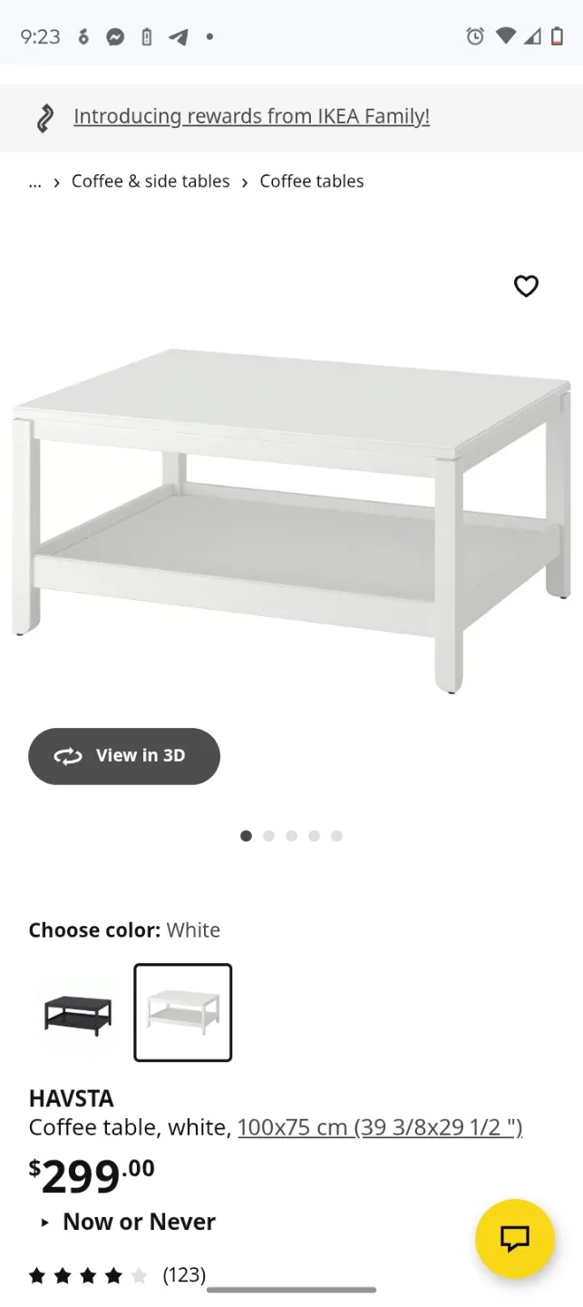 IKEA HAVSTA White Coffee Table - 39 3/8x29 1/2" image indicator(4)