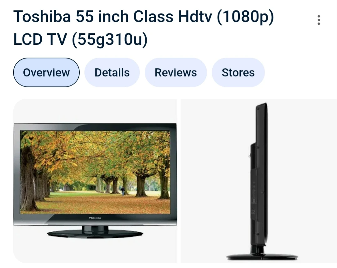 Toshiba 55" Class HDTV (1080p) LCD TV (55G310U)