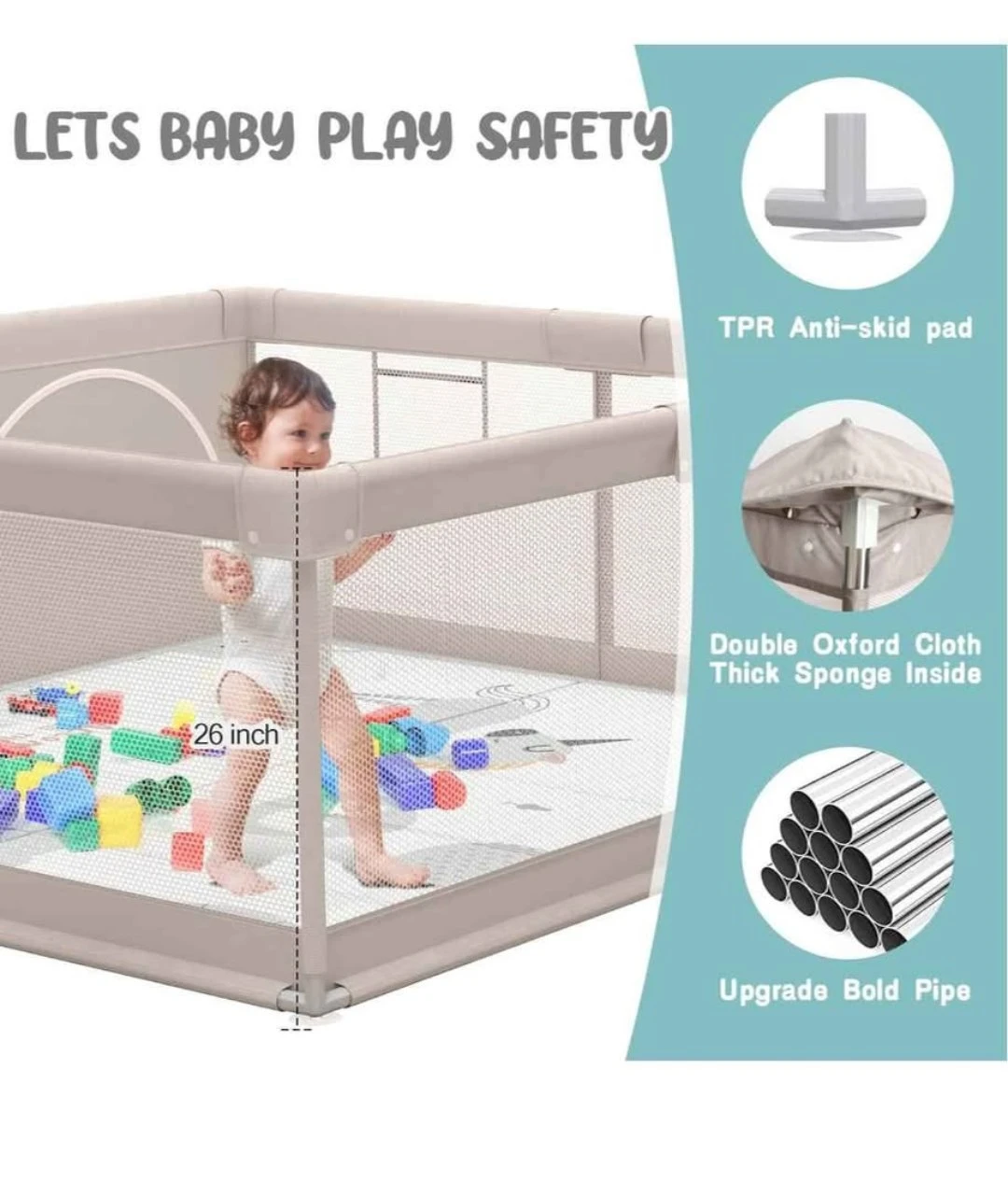 Baby Playpen - Safety Play Yard - photo 4