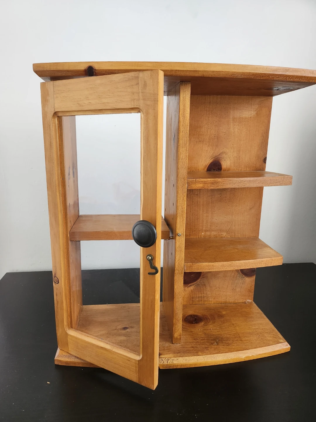 Wooden Wall Cabinet with Glass Door