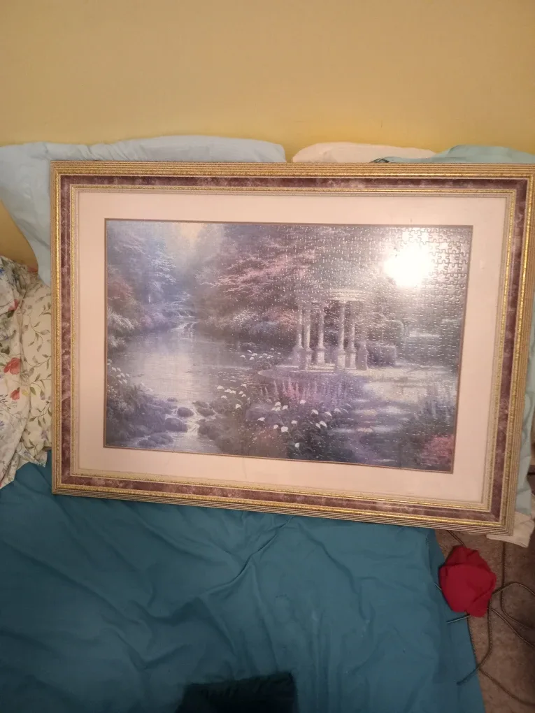 Framed Puzzle Hanging Art Piece