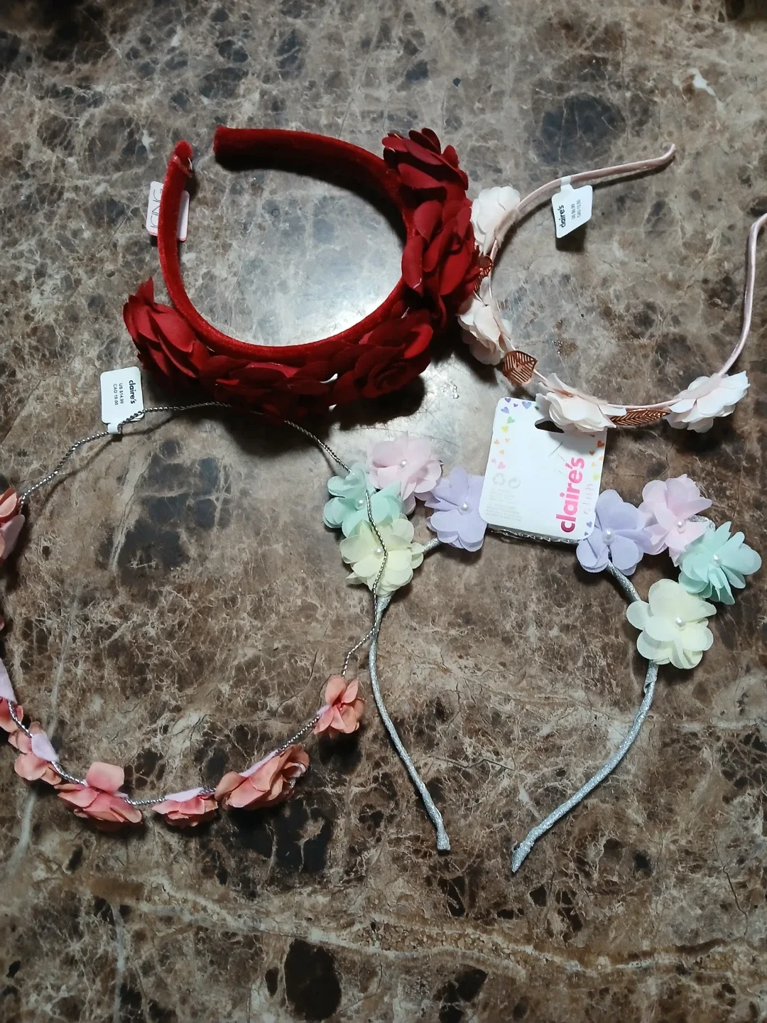 Claire's Flower Headbands - Set of 4 $10 for all