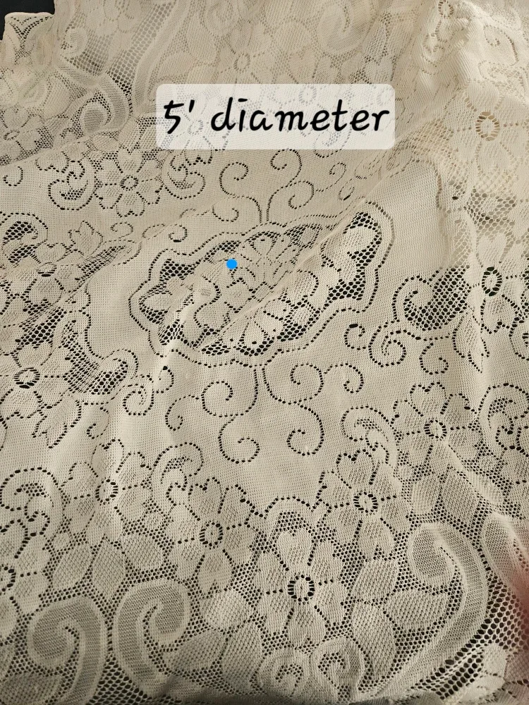 Lace Tablecloth - 5' Diameter