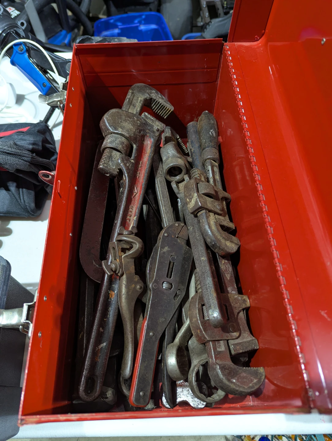 Misc tools - mostly pipe wrenches