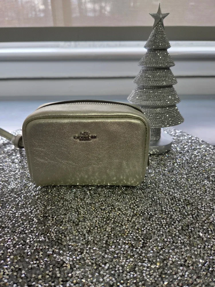 NWT Coach Metallic Silver Wristlet #Cleanout