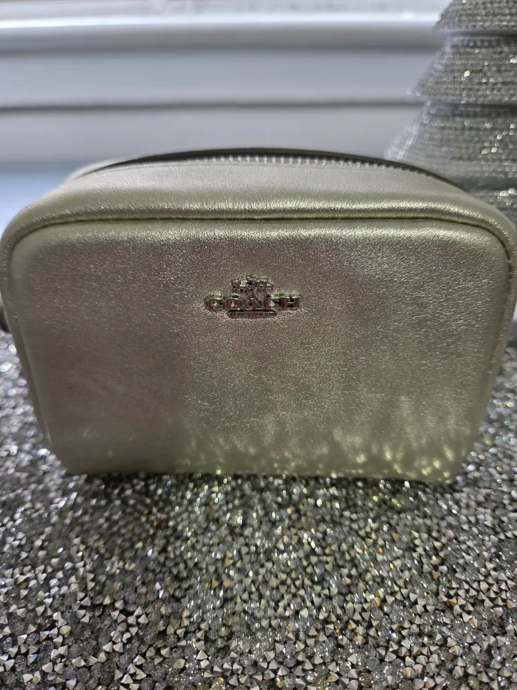NWT Coach Metallic Silver Wristlet #Cleanout image indicator(2)