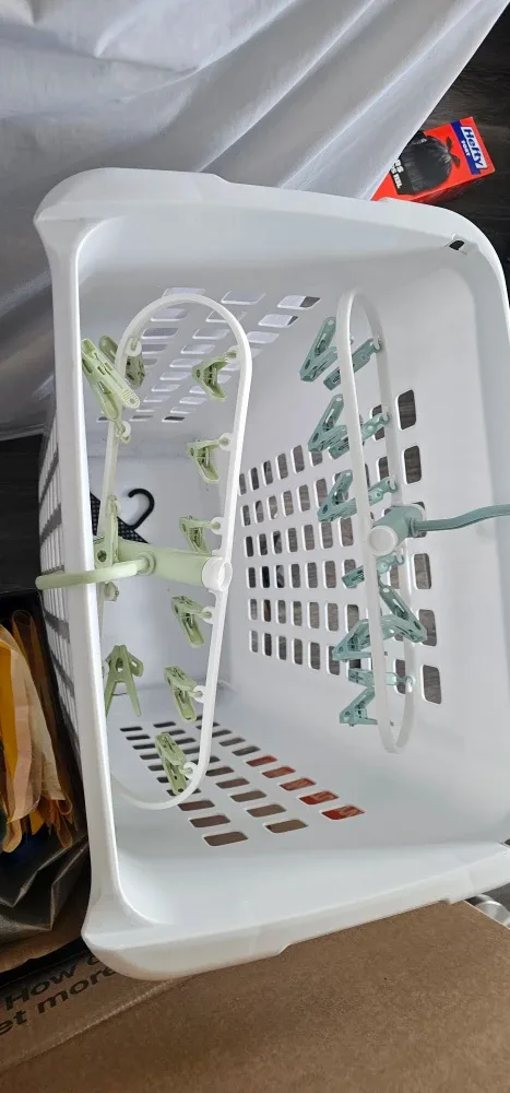 Laundry Basket, 75 Hangers and 2 Drying Clip Hangers image indicator(2)