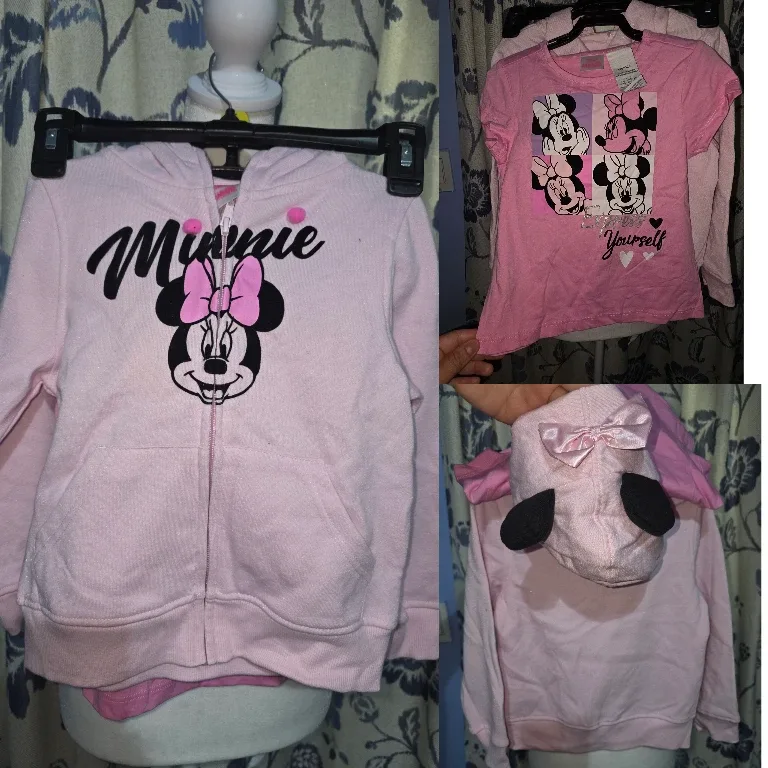 Minnie Mouse Outfit Set - Hoodie, Shirt, Hat 18 month's