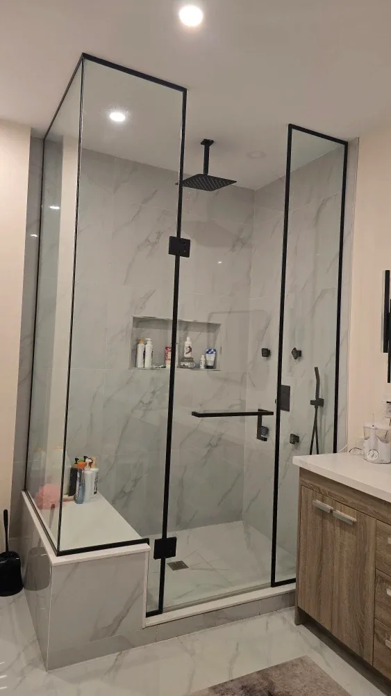 Custom glass shower