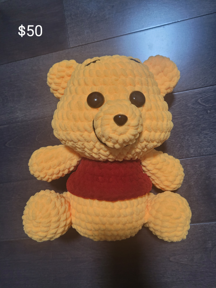 Handmade Crochet Winnie the Pooh Plushie