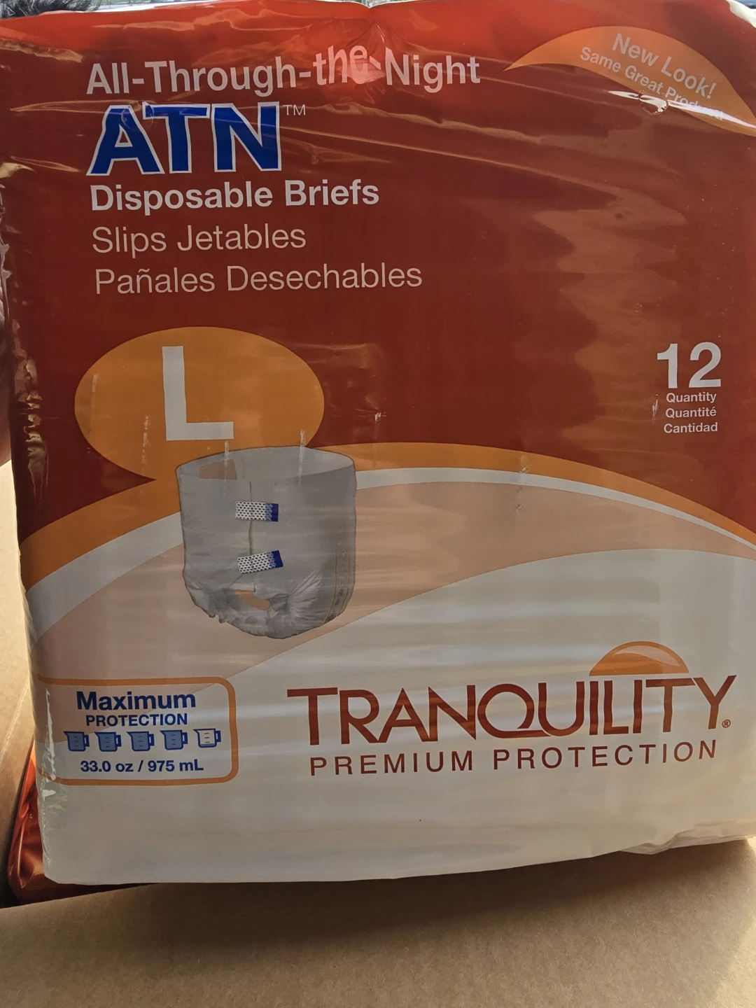 Tranquility ATN Disposable Briefs - Size Large pack of 12