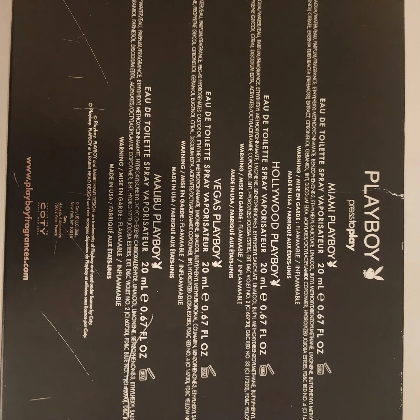 NEW Playboy Press To Play Mini Cologne Set image indicator(2)