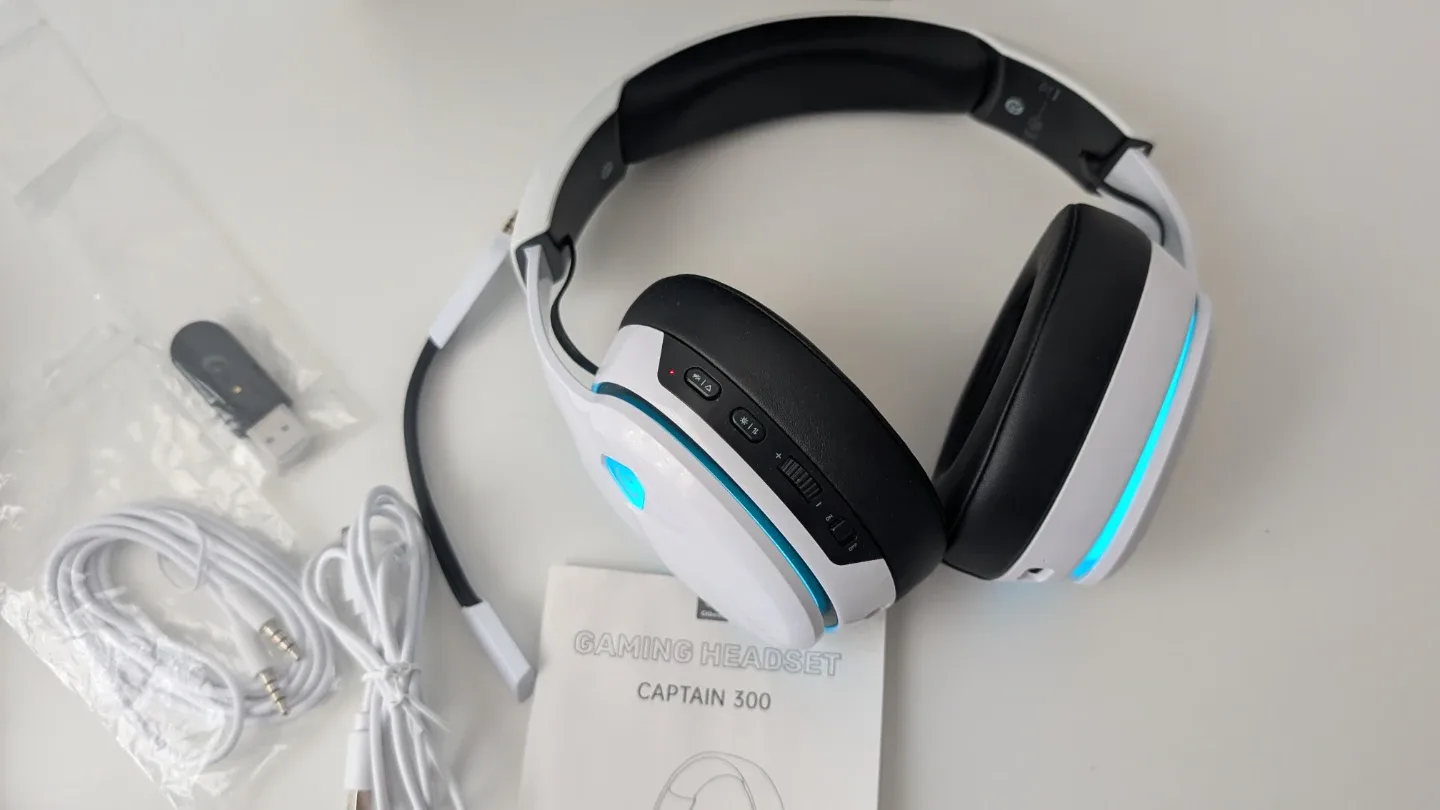 G-Lab Captain 300 Gaming Headset - White image indicator(9)