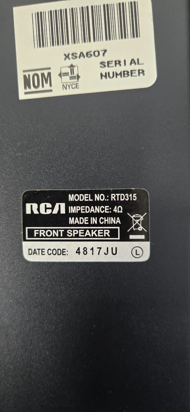 RCA RTD315 Home Theatre 5.1 Speaker System - photo 4