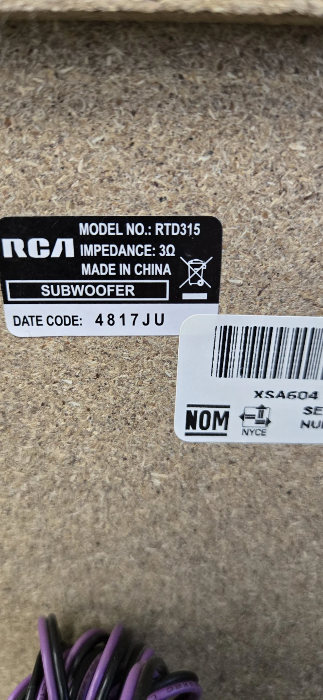 RCA RTD315 Home Theatre 5.1 Speaker System - photo 5