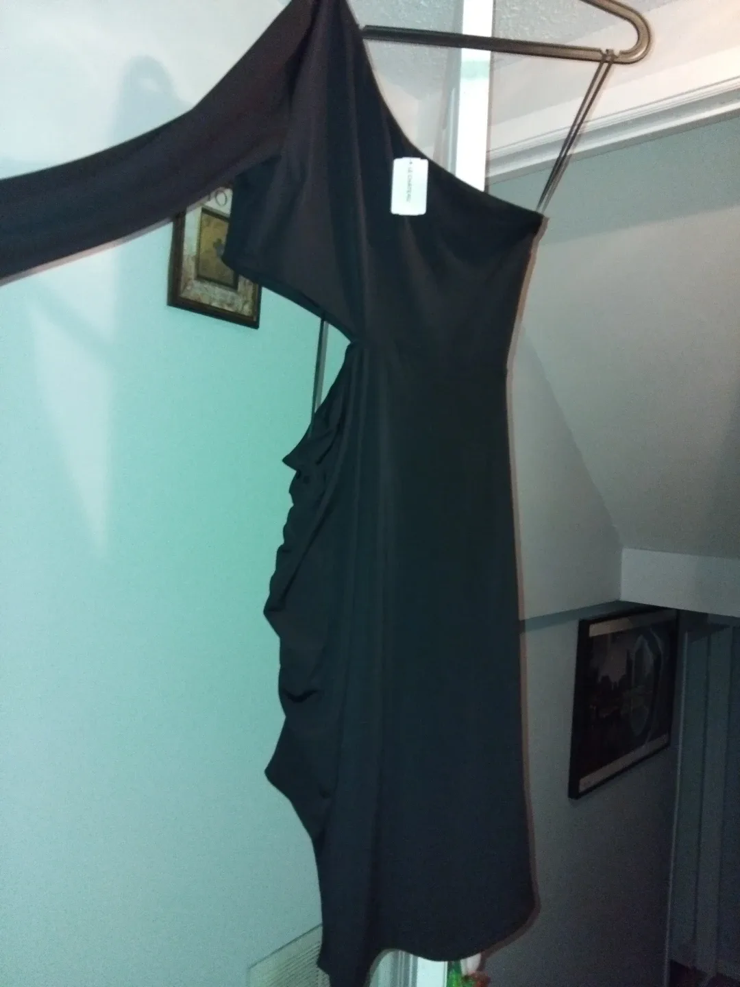 Le Chateau Black One Shoulder Dress - Size M/M