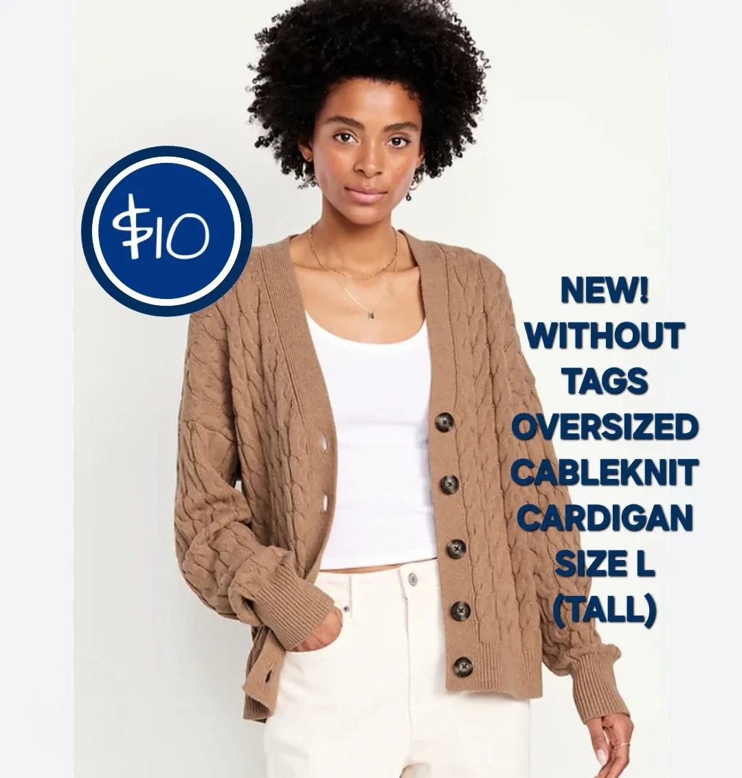 Oversized Cableknit Cardigan image indicator(1)