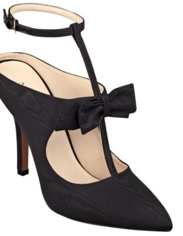 Nine West Black Heels with Bow s7.5