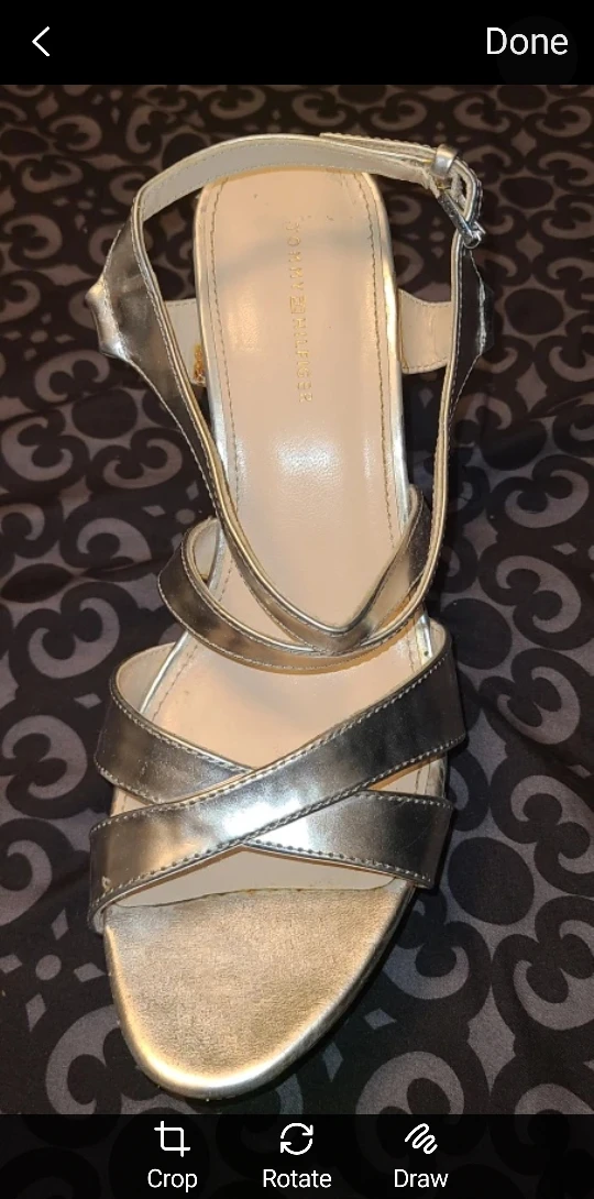Tommy Hilfiger Silver Wedge Sandals - Sz. 8.5 - photo 2