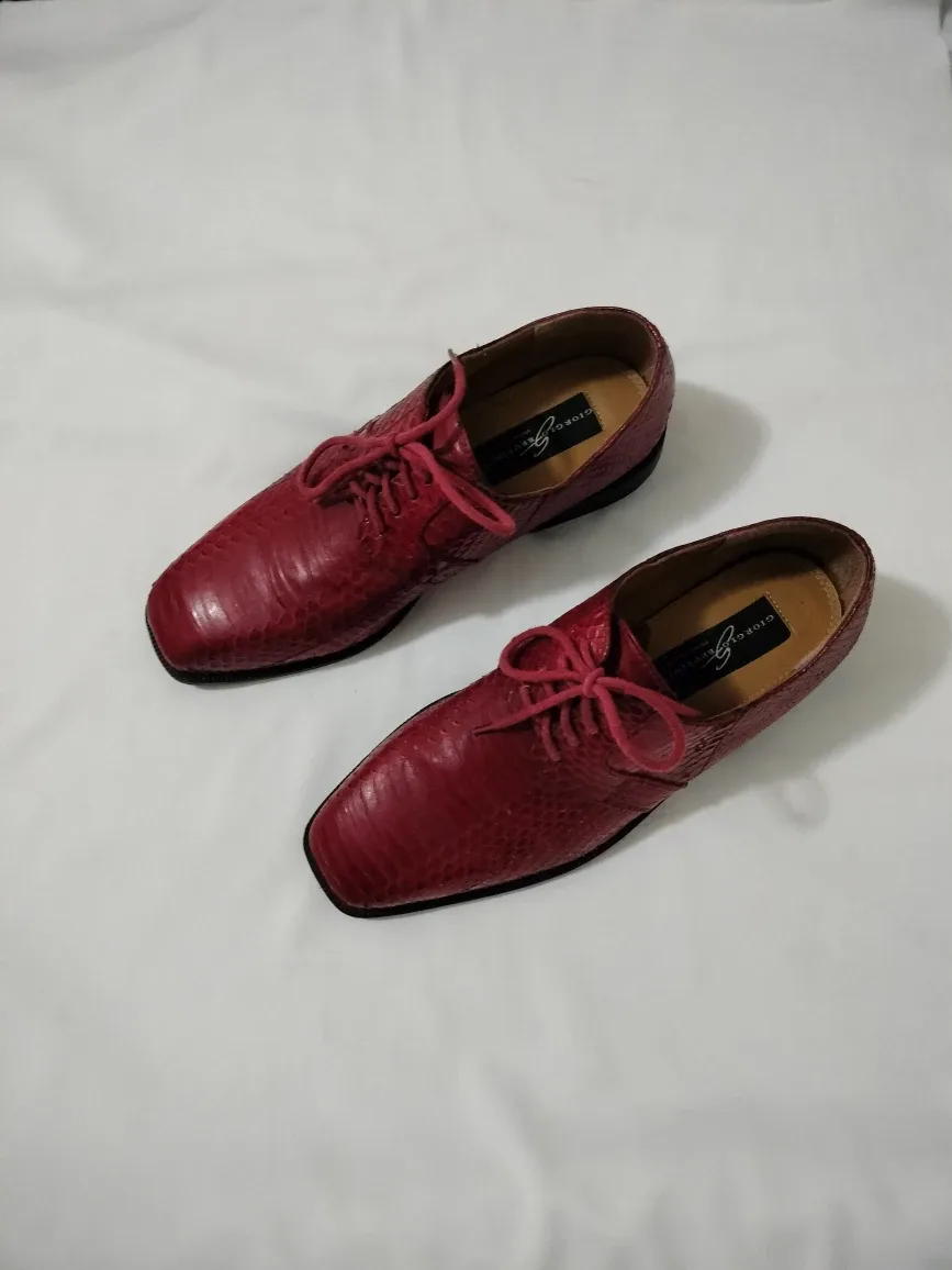 Giorgio Brutini Red Snakeskin Shoes