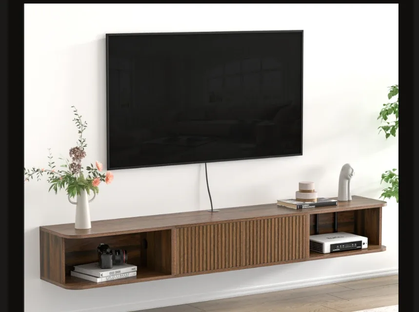 70" Floating TV Stand, Brown image indicator(3)