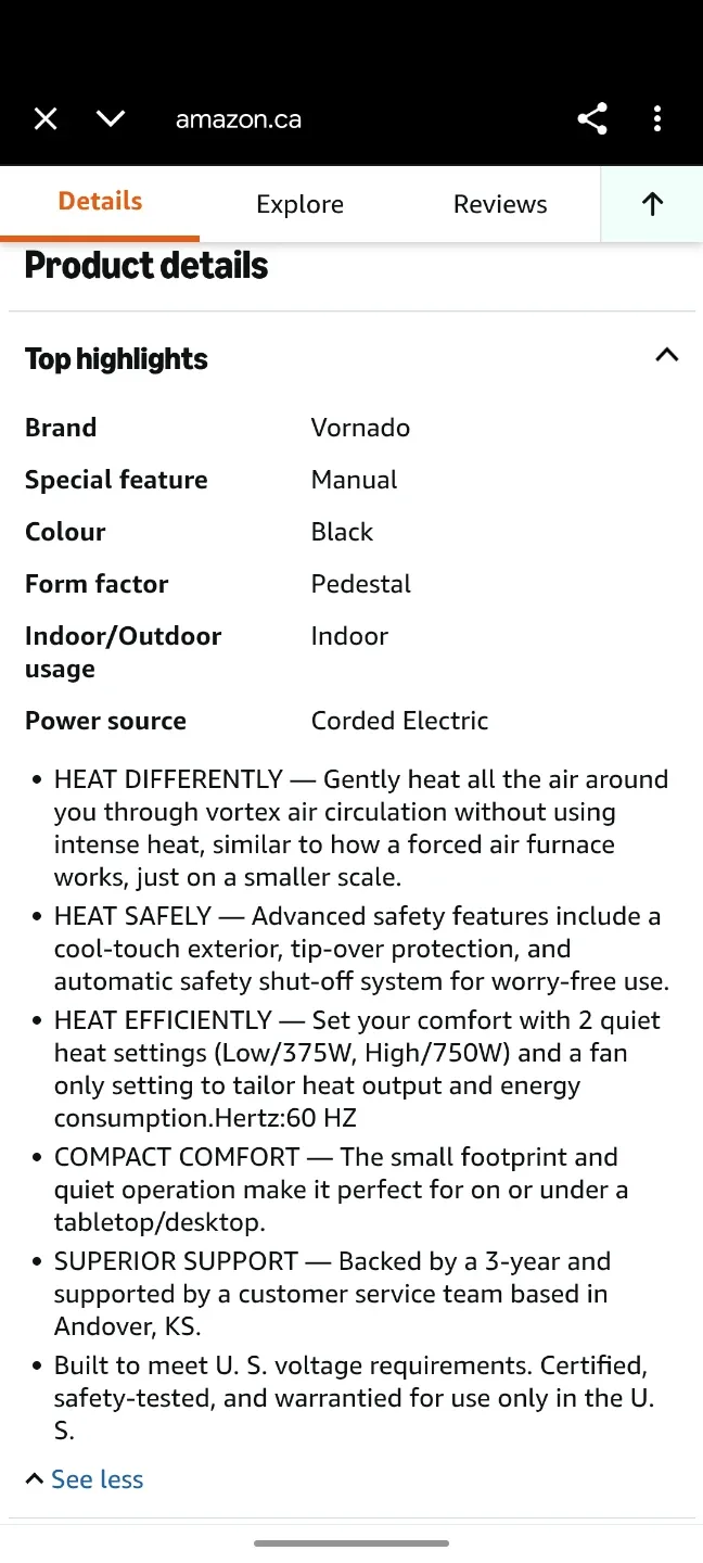 Vornado VH202 Personal Space Heater - #Cleanout image indicator(4)