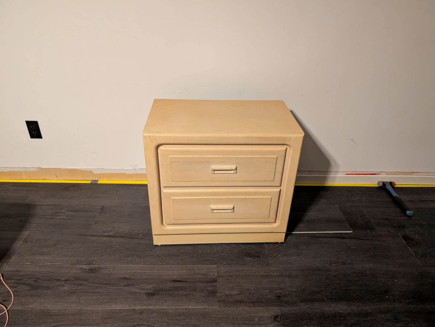 Wooden 2-Drawer Nightstand