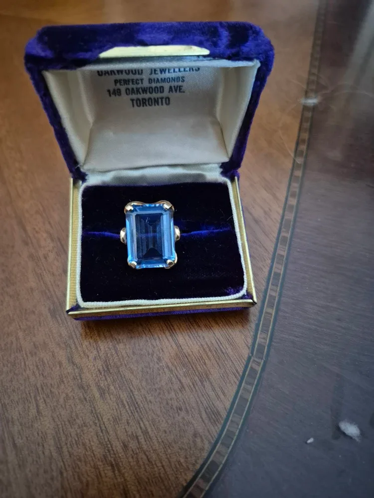 1970s VINTAGE Blue Topaz ring image indicator(3)