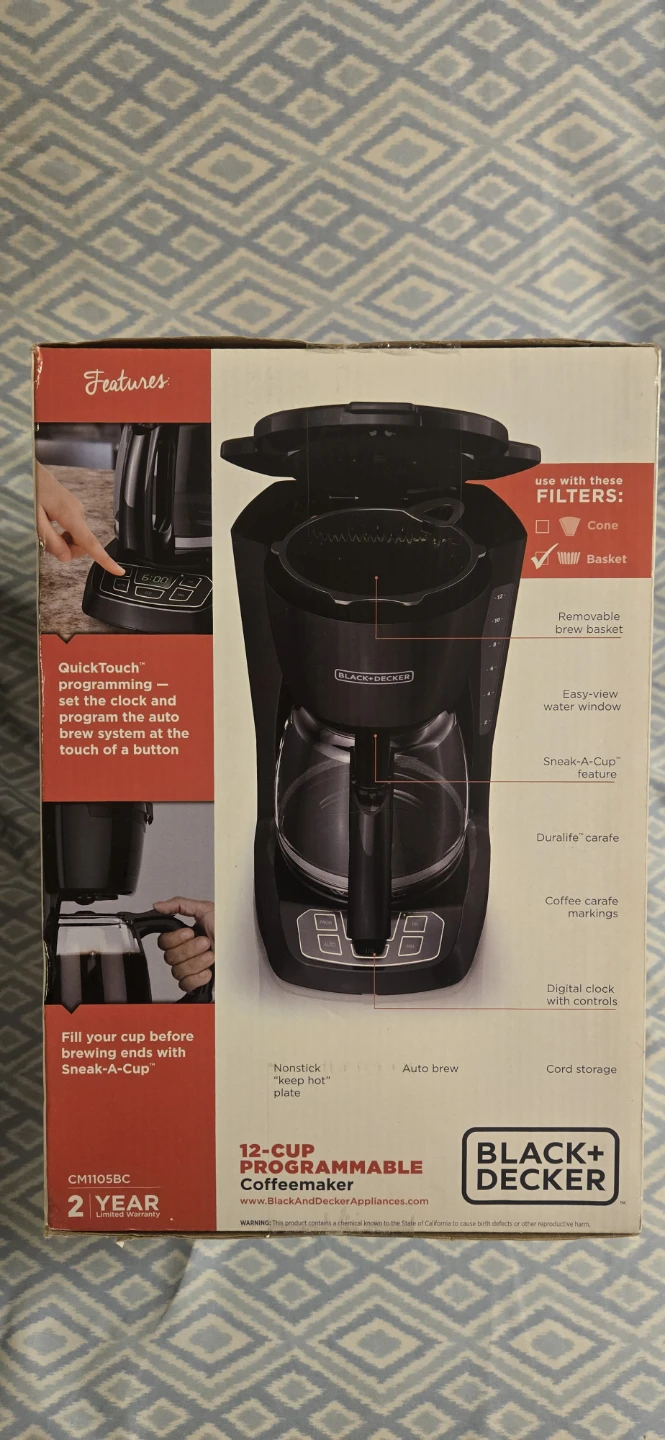 New Black+Decker 12-Cup Programmable Coffee Maker - photo 3