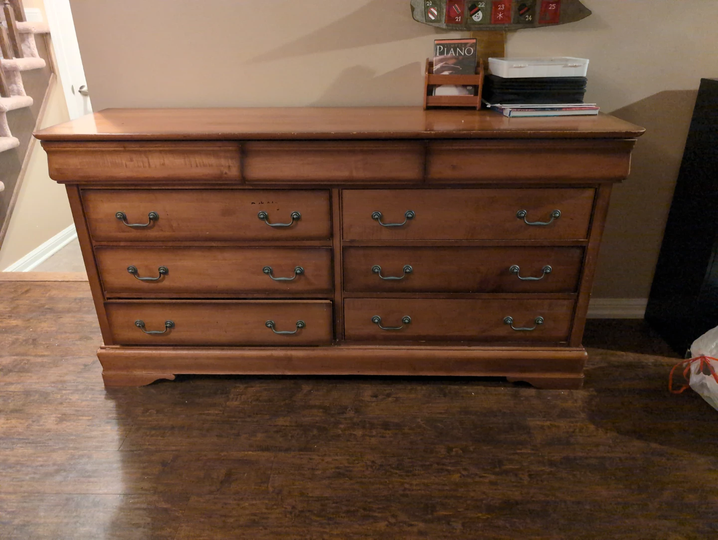 Wooden Dresser with 9 Drawers - Pick up only