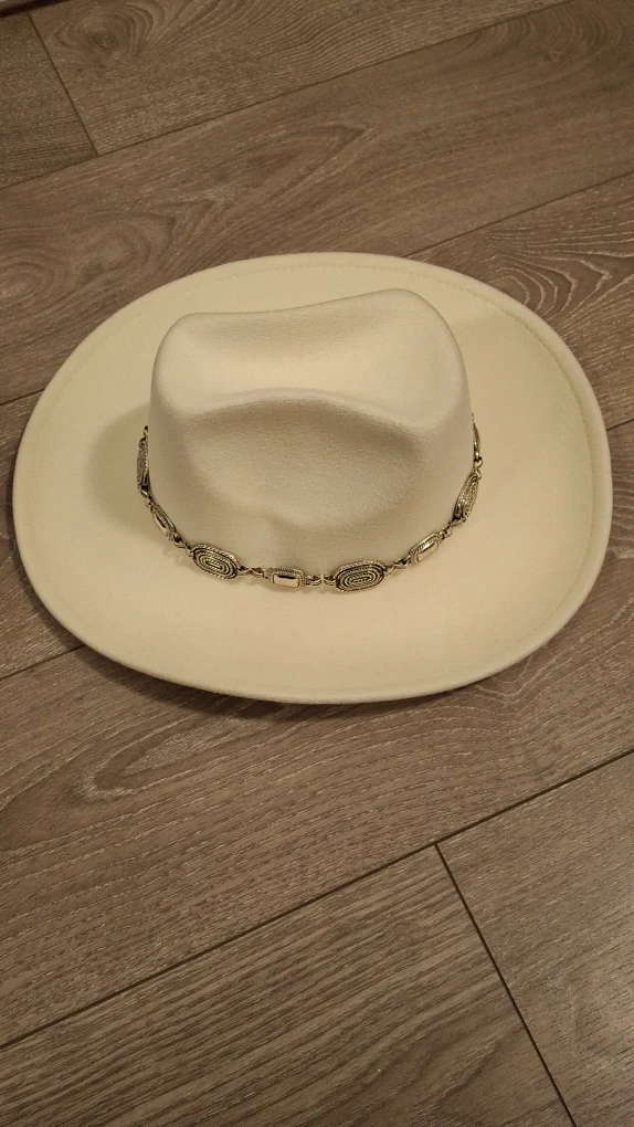 Garage Cream Hat with Silver Chain cowboy cowgirl - photo 2