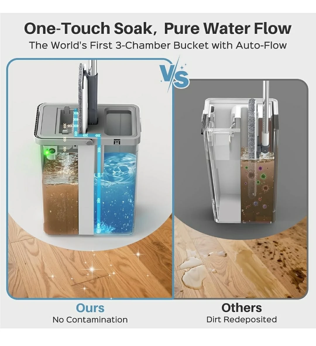 Self-Wringing Mop Bucket Cleaning System - photo 3