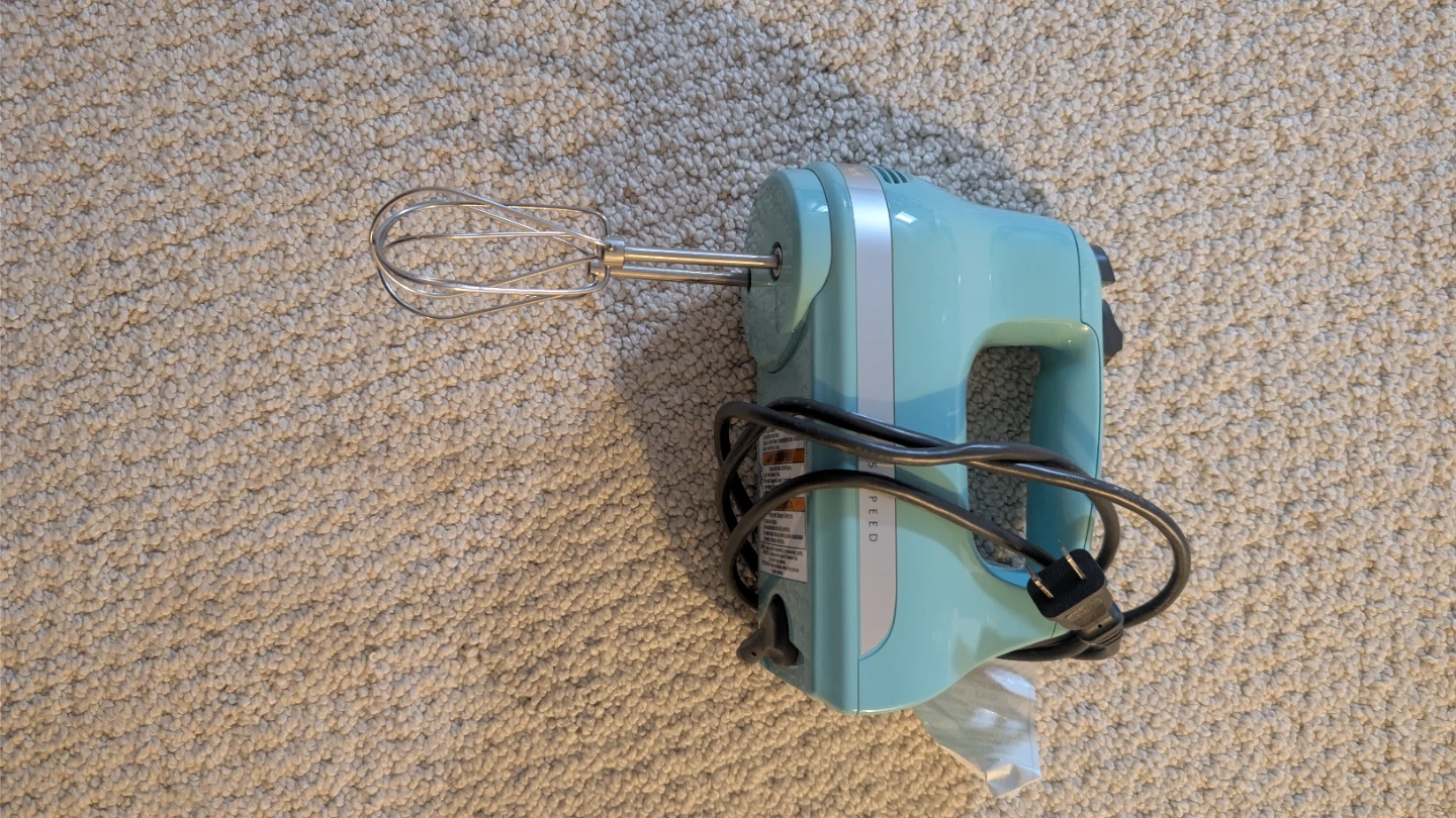 Like New KitchenAid Hand Mixer - Aqua Sky
