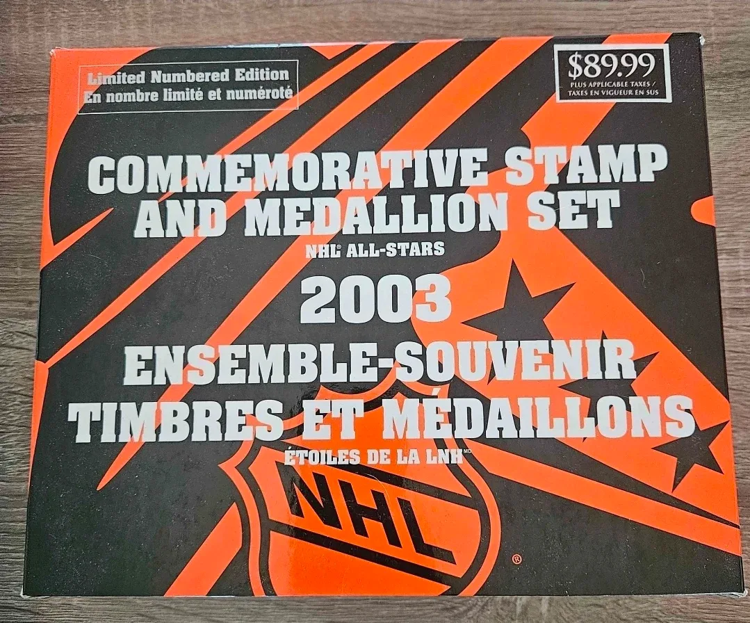 2003 NHL All-Stars Stamp & Medallion Set image indicator(2)