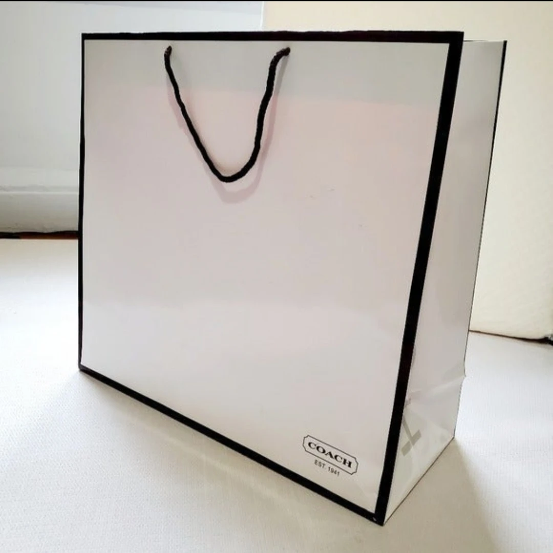 Coach Shopping Gift Bag - White