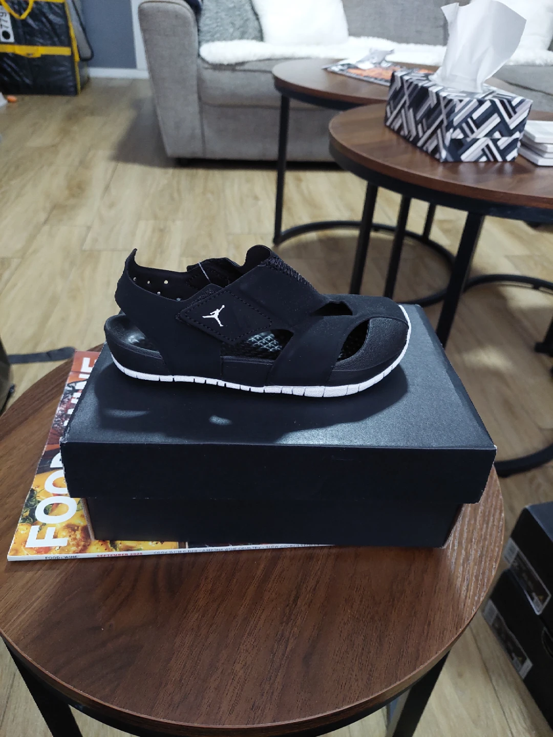 Jordan Black Sandals