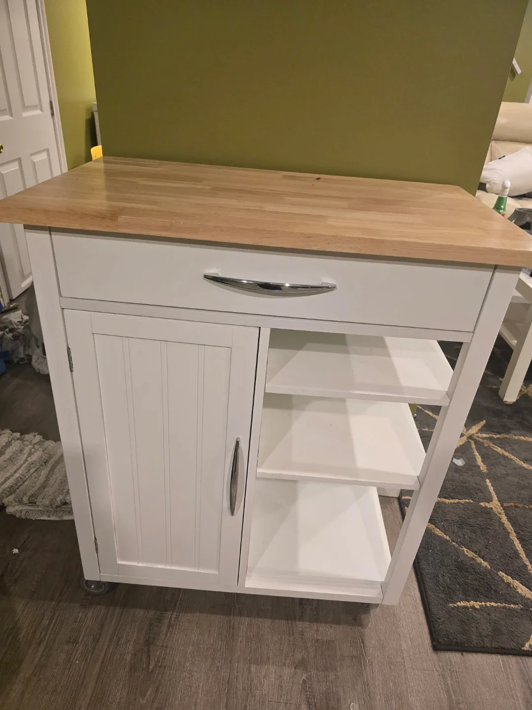 Kitchen Island Cart - White