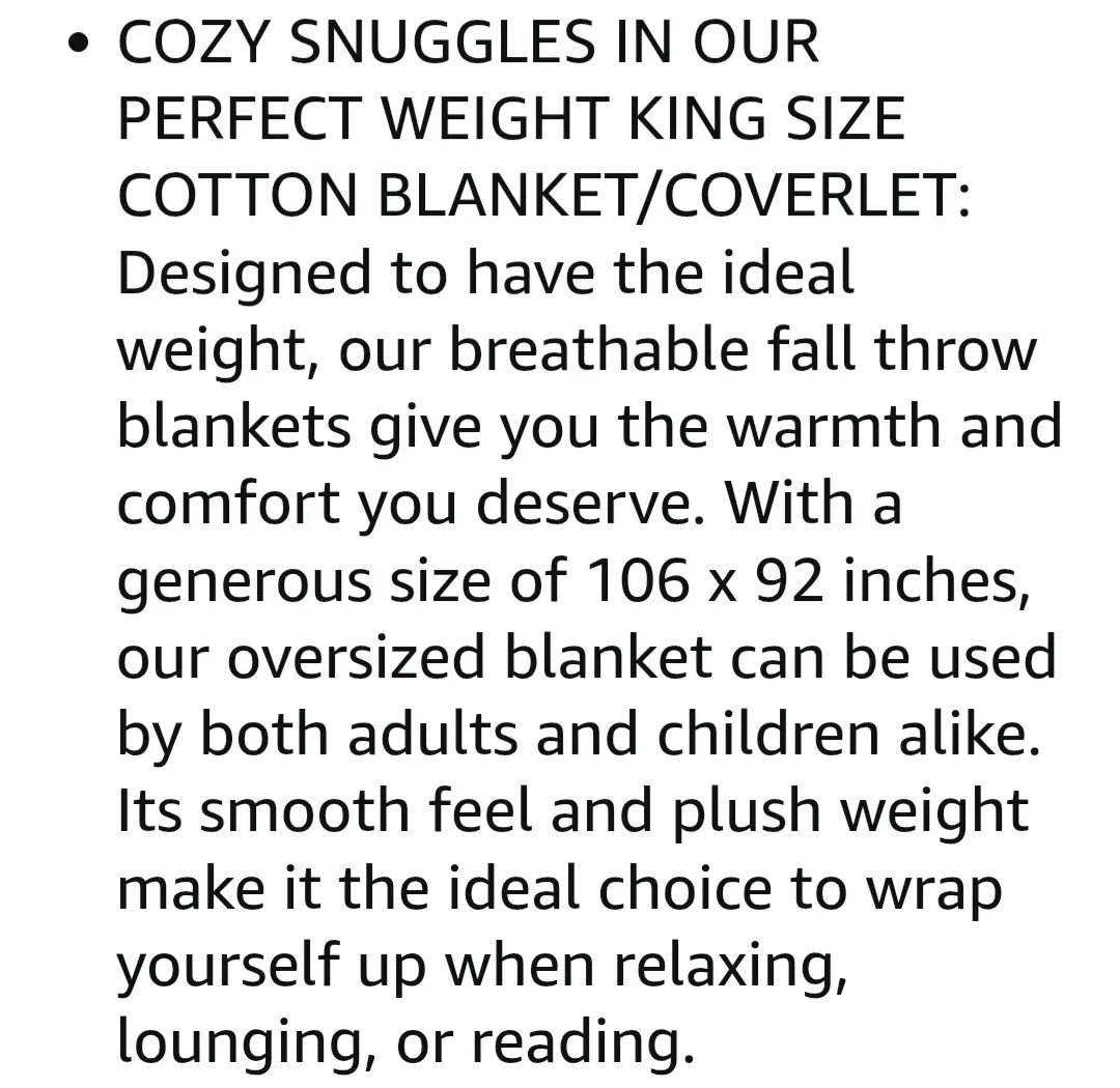 Brand New Threadmill King Size Blanket image indicator(8)