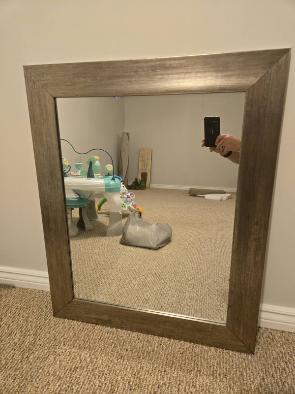 Bathroom mirror and lights