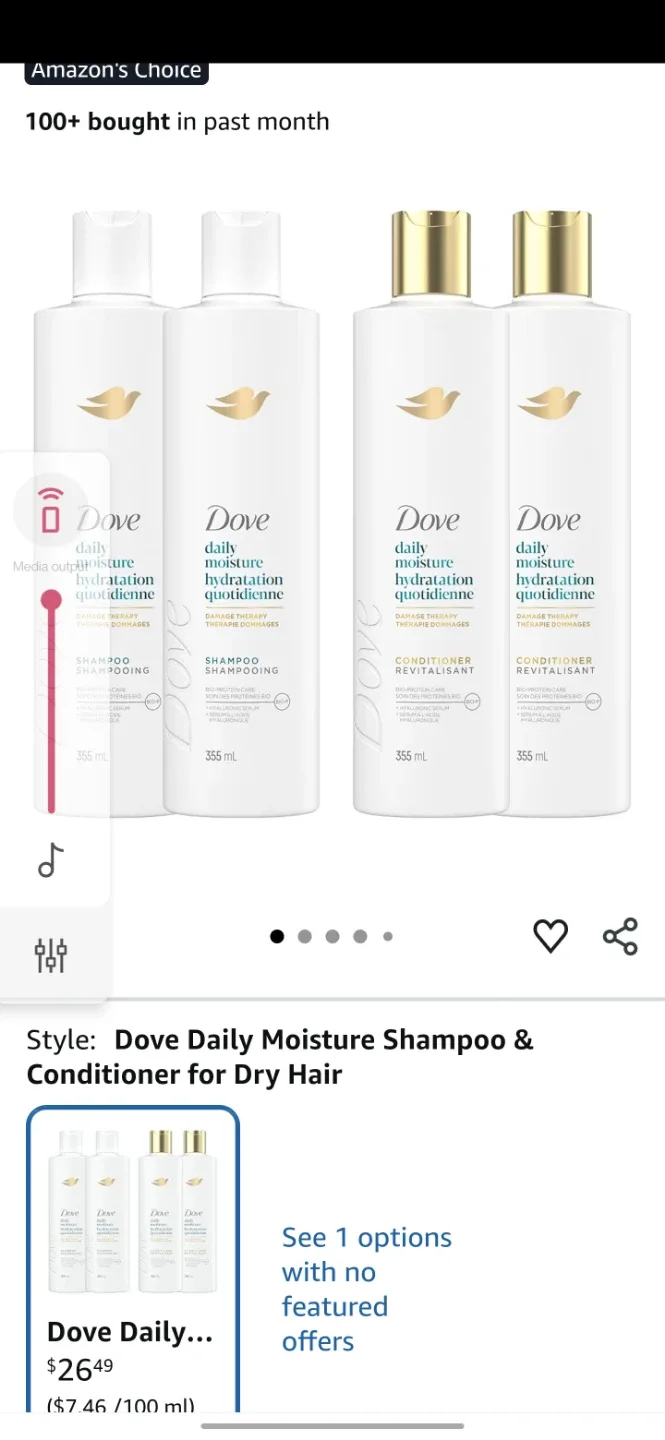Dove shampoo x 2 and Dove Conditioners x2 image indicator(8)