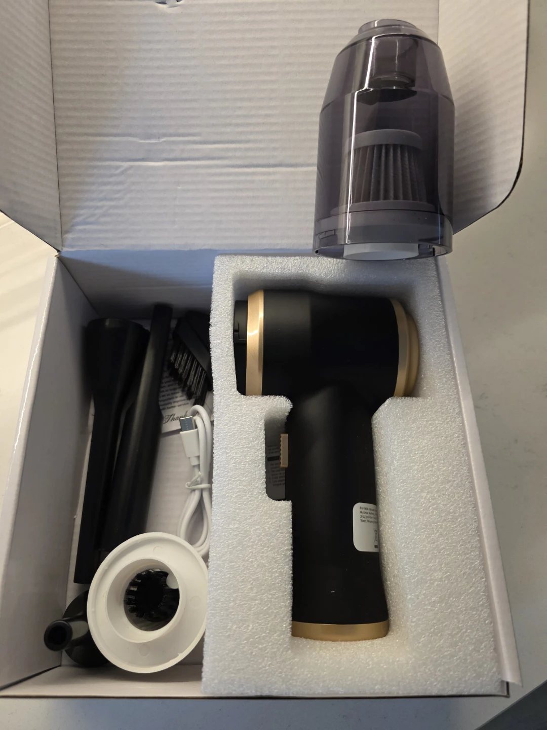 Cordless Handheld Vacuum Cleaner - Black & Gold