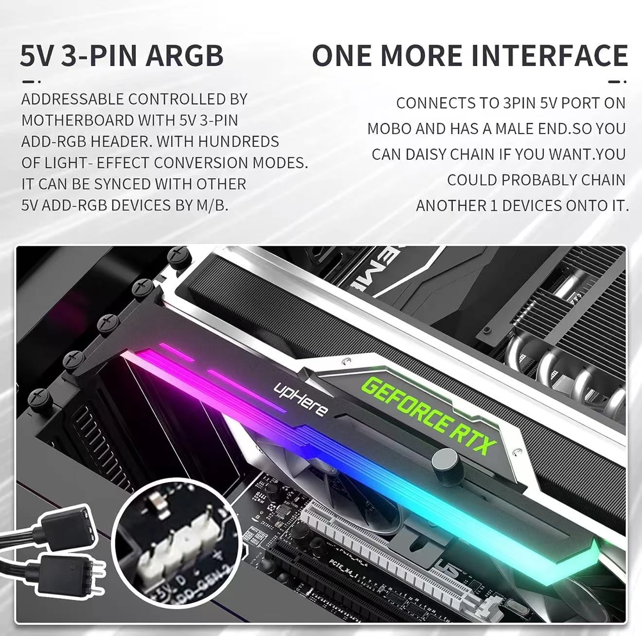 Graphics Card Brace Support with RGB